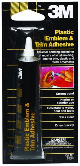 3M 03601 Emblem and Trim Adhesive, Liquid, Ketone, Clear, 1 oz Tube