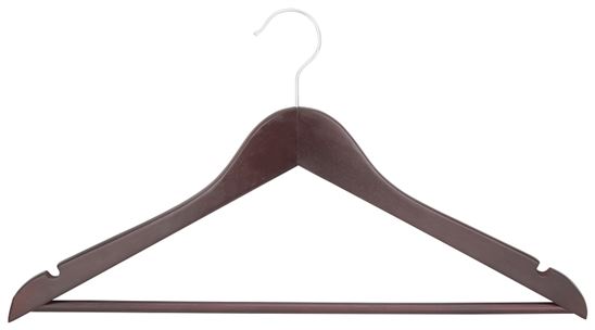 Simple Spaces HEA00040G Cloth Hanger Set, 6.6 lb Capacity, Steel/Wood, Mahogany