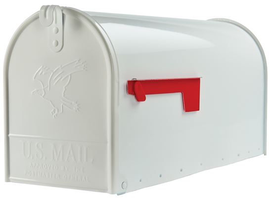 Gibraltar Mailboxes Elite Series E1600W00 Mailbox, 1475 cu-in Capacity, Galvanized Steel, Powder-Coated, 8.7 in W, White