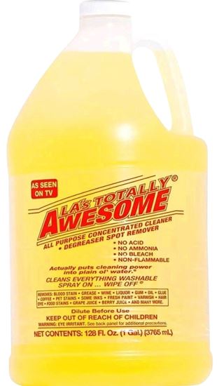 LA's TOTALLY AWESOME 100539308 All-Purpose Cleaner, 128 oz, Liquid, Bland, Amber/Yellow, Pack of 4