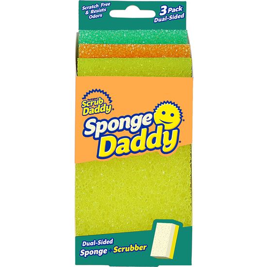 Scrub Daddy Sponge + Scrubber, Dual Sided, 4 Pack, Cleaning Tools & Sponges