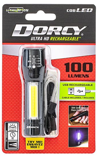 Dorcy 41-4380 Ultra HD Series Flashlight and Area Light, Black, 100 Lumens