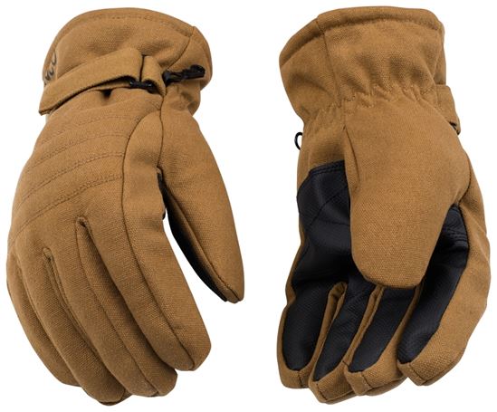 Buy Kinco 1170-M Ski Gloves, M, Wing Thumb, Hook-and-Loop Cuff, Canvas,  Brown M, Brown