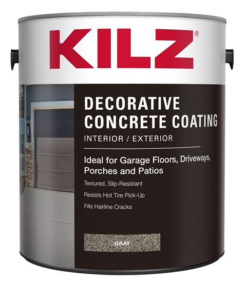 Kilz L378711 Decorative Concrete Coating, Gloss, Gray, 1 gal 4 ...