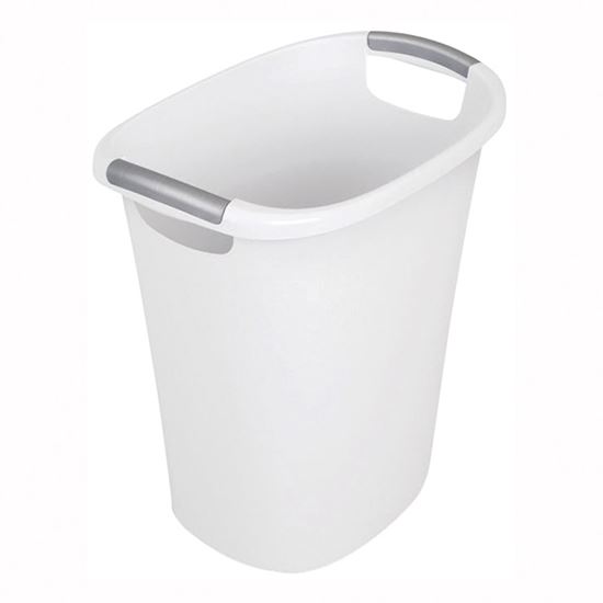 Rubbermaid 6-Quart Bedroom, Bathroom, and Office Wastebasket Trash Can, 2-Pack, White