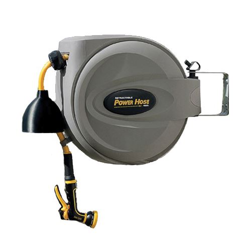 NEW Power Hose BL-GW050 Retractable Wall Mounted Garden Hose Reel with 50ft  Hose