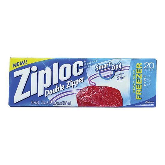 Ziplock Pint Heavy Duty Freezer Bags - 20 Pack