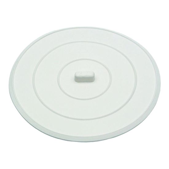 5 in. Flat Suction Sink Stopper in White (2-Pack) - Danco