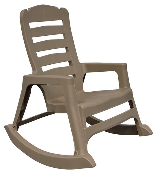 Adams Big Easy 8080 96 3700 Stacking Rocking Chair 350 Lb Weight Capacity Polypropylene Portobello 2 Pack Vorg9917394 8080 96 3700