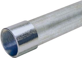 Allied Tube & Conduit 103119 Conduit, 2-1/2 in, 10 ft L, Steel, Galvanized