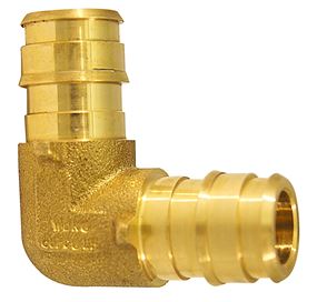 Apollo ExpansionPEX Series EPXE1212 Pipe Elbow, 1/2 in, Barb, 90 deg Angle, Brass, 200 psi Pressure