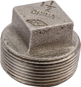 Prosource 31-1B Pipe Plug, 1 in, MPT, Square Head, Malleable Iron, SCH 40 Schedule