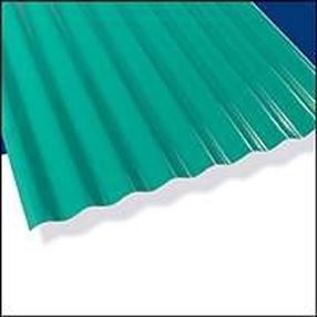 Palruf 101480 Corrugated Roofing Panel, 12 ft L, 26 in W, 0.063 in Thick Material, PVC, Green, Pack of 10