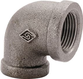 ProSource 2A-1B Pipe Elbow, 1 in, FIP, 90 deg Angle, Malleable Iron, SCH 40 Schedule, 300 psi Pressure