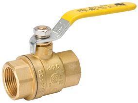 B & K 107-825NL Ball Valve, 1 in Connection, FPT x FPT, 600/150 psi Pressure, Manual Actuator, Brass Body