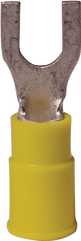 Gardner Bender 10-116 Spade Terminal, 600 V, 12 to 10 AWG Wire, #8 to 10 Stud, Vinyl Insulation, Yellow