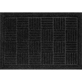 Multy Home MT5001431 Door Mat, 36 in L, 48 in W, Contours Pattern, Polypropylene/Rubber Surface, Charcoal