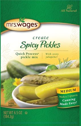 Mrs. Wages W658-J7425 Spicy Pickle Mix, 6.5 oz Pouch, Pack of 12