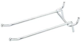 National Hardware N180-037 Peg Hook, 4 in, 1/8, 1/4 in Opening, Steel, Zinc, 2/PK