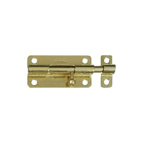 National Hardware N151-688 Barrel Bolt, 0.32 in Dia Bolt Head, 4 in L Bolt, Steel, Brass