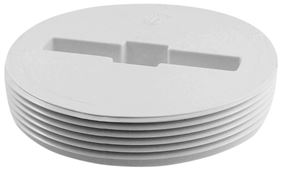 Canplas 193064 Toe Saver Floor Plug, 4 in, MNPT, PVC, White