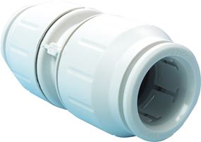 John Guest PEI0428P Tube Union Coupling, 3/4 in, Plastic, 3 to 12 bar Pressure