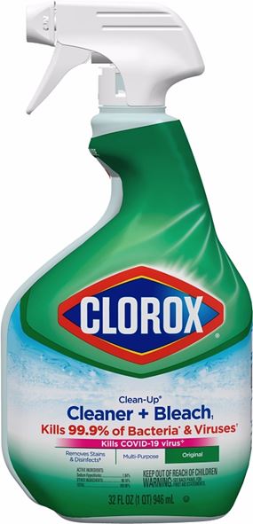 Clorox Clean-Up 31221 All-Purpose Cleaner Plus Bleach, 32 fl-oz Bottle, Original, Multi-Color