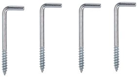 ProSource LR-397-PS Screw Hook, 9/16 in Opening, 4.5 mm Thread, 2-1/4 in L, Steel, Zinc