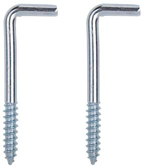 ProSource LR-395-PS Screw Hook, 13/16 in Opening, 6.5 mm Thread, 3 in L, Steel, Zinc