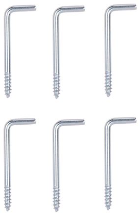 ProSource LR-398-PS Screw Hook, 9/16 in Opening, 3.8 mm Thread, 1-7/8 in L, Steel, Zinc