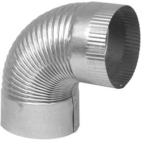 Imperial GV0323 Corrugated Elbow, 4 in Connection, 30 Gauge, Galvanized