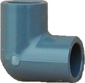 Lasco 806010BC Pipe Elbow, 1 in, Slip, 90 deg Angle, PVC, Gray, SCH 80 Schedule