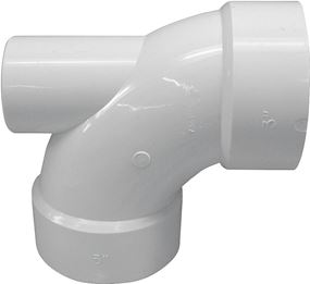 IPEX 192245 Pipe Elbow with 2 in Low Heel Inlet, 3 in, Hub, 90 deg Angle, PVC, White
