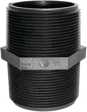 Green Leaf M 2000 P Pipe Nipple, 2 in, MNPT, Black