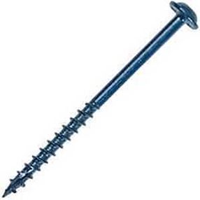 Kreg Blue-Kote SML-C150B-100 Pocket-Hole Screw, #8 Thread, 1-1/2 in L, Coarse Thread, Maxi-Loc Head, Square Drive, Steel