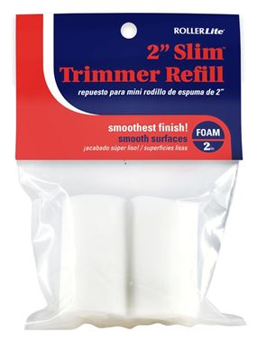 RollerLite Slim Trimmer 2FOAMFD Mini Roller Cover Refill, 2 in L, Foam Cover