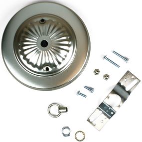 Jandorf 60216 Canopy Kit, Ceiling, Traditional, Brushed Pewter, For: Outlet Box and Hang Ceiling Fixture