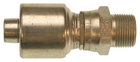 Gates MegaCrimp G25105-1212 Hose Coupling, 3/4-14, Crimp x NPTF, Straight Angle, Steel, Zinc