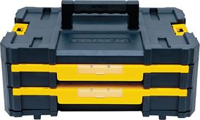 DEWALT TSTAK IV Series DWST17804 Double Shallow Drawer, 16.5 lb, Plastic, Black/Gold/Yellow, 2-Drawer