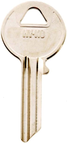 Hy-Ko 11010Y52 Key Blank, Brass, Nickel, For: Yale Cabinet, House Locks and Padlocks, Pack of 10