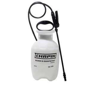 Chapin 20075 Bleach Sprayer, 1 gal Tank, Poly Tank, 34 in L Hose