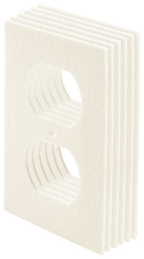 Frost King OS6H Plate Sealer, 4 in L, 2-1/2 in W, Plastic Foam, White