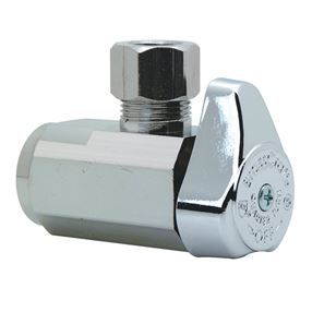 BrassCraft G2R17X CD Stop Valve, 1/2 x 3/8 in Connection, Compression x FIP, 125 psi Pressure, Brass Body