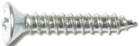 Midwest Fastener 02556 Screw, #8 Thread, 1 in L, Coarse Thread, Flat Head, Phillips Drive, Sharp Point, Steel, Zinc, 100/PK