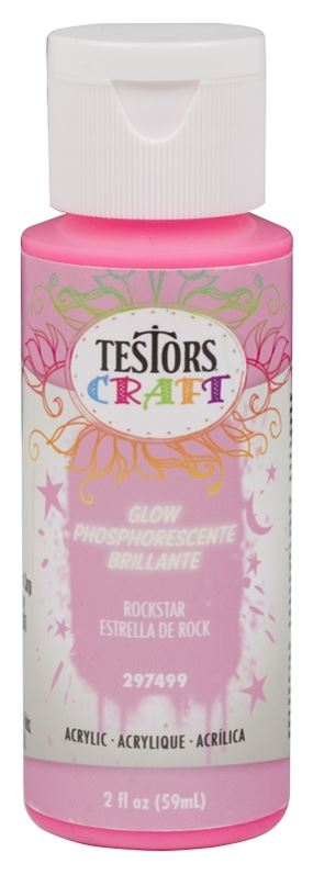 Testors 297499 Acrylic Craft Paint, Glow Rockstar, 2 oz, Bottle