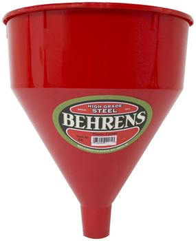 Behrens 66 Funnel, 5 qt Capacity, Plastic, Red, 10-1/2 in H