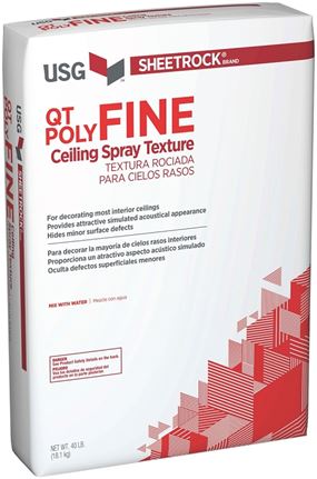 USG 540500 Ceiling Spray Texture, Powder, White, 40 lb Bag