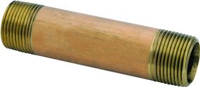 Anderson Metals 38300-1260 Pipe Nipple, 3/4 in, NPT, Brass, 810 psi Pressure, 6 in L