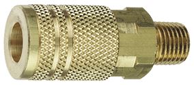 Tru-Flate 13-225 Coupler, 1/4 in, MNPT, Brass