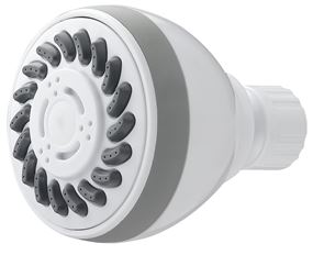 Boston Harbor SD3068WH Fixmount Shower Head, 1.75 (6.6) 80 gpm (L/MIN) psi, 1/2-14 NPT Connection, Threaded, ABS